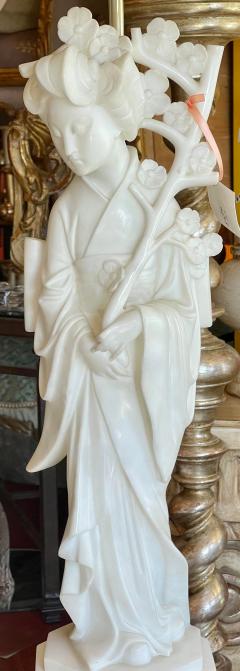 Antique Art Deco Alabaster Chinese Sculptures Now Designer Table Lamps a Pair - 2576013