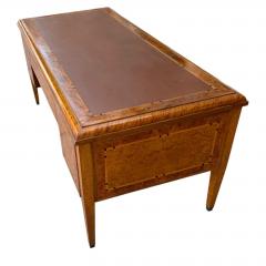 Antique Art Deco Burl Ash Writing Table Desk - 4572162