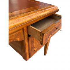 Antique Art Deco Burl Ash Writing Table Desk - 4572164