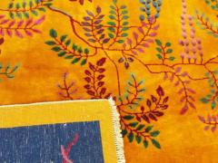 Antique Art Deco Carpet Manchester Wool Sun and Flower - 3967868
