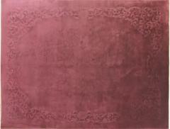 Antique Art Deco Carpet Solid Light Purple 89 x 116  - 3967785