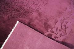 Antique Art Deco Carpet Solid Light Purple 89 x 116  - 3967791