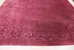Antique Art Deco Carpet Solid Light Purple 89 x 116  - 3967831