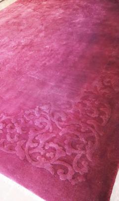 Antique Art Deco Carpet Solid Light Purple 89 x 116  - 3967845