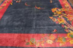 Antique Art Deco Carpet The happy World 88 x 114  - 3967818
