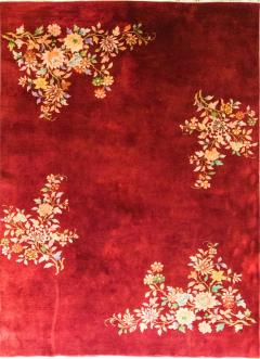 Antique Art Deco Chinese Carpet 66 96  - 4092506