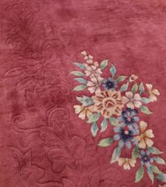 Antique Art Deco Chinese Carpet 88 x 118  - 3967810
