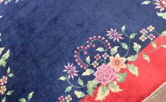 Antique Art Deco Chinese Carpet Amazing Color 79 x 97  - 3969084