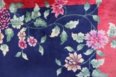 Antique Art Deco Chinese Carpet Amazing Color 79 x 97  - 3969085