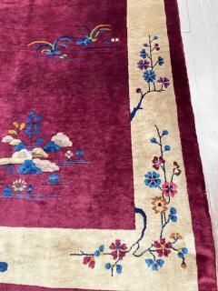 Antique Art Deco Chinese Carpet C 1920s Tree of Knowledge - 3969832