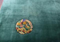 Antique Art Deco Chinese Carpet Dragon and Paradise - 3969411