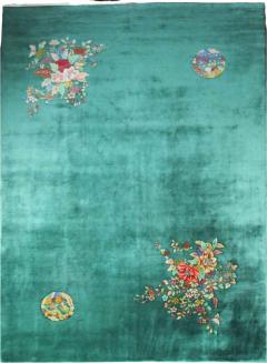 Antique Art Deco Chinese Carpet Dragon and Paradise - 4099384