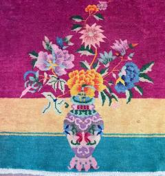 Antique Art Deco Chinese Carpet Elegant C 1920s - 3969745