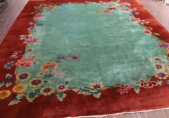 Antique Art Deco Chinese Carpet Most Pleasant 89 x 112  - 3967720