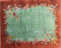 Antique Art Deco Chinese Carpet Most Pleasant 89 x 112  - 3967721