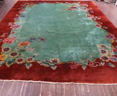 Antique Art Deco Chinese Carpet Most Pleasant 89 x 112  - 3967723