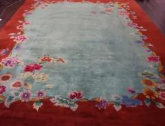 Antique Art Deco Chinese Carpet Most Pleasant 89 x 112  - 3967759