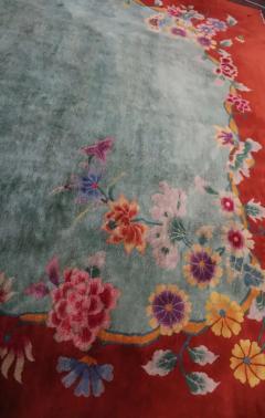 Antique Art Deco Chinese Carpet Most Pleasant 89 x 112  - 3967780