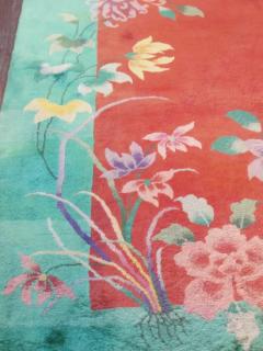 Antique Art Deco Chinese Carpet Perfect - 3963694