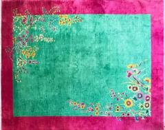 Antique Art Deco Chinese Carpet c 1920s - 3969707