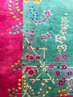 Antique Art Deco Chinese Carpet c 1920s - 3969711