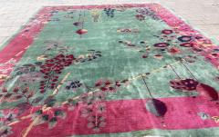 Antique Art Deco Chinese Oriental Carpet 88 x 117  - 3975001