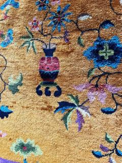 Antique Art Deco Chinese Oriental Rug 211 x 410 c 1920s The Lost Fish - 3969795