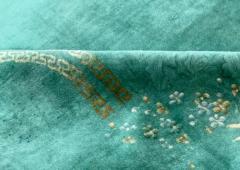 Antique Art Deco Chinese Oriental Rug Green - 3969791