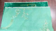 Antique Art Deco Chinese Oriental Rug Green - 3969842