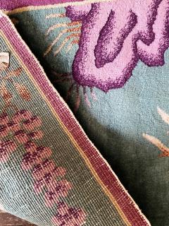 Antique Art Deco Chinese Rug 2 x 4 c 1920 A Happy Dear  - 3971821