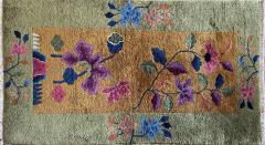 Antique Art Deco Chinese Rug 2 x 4 c 1920 Imperial garden 17605 - 3971347