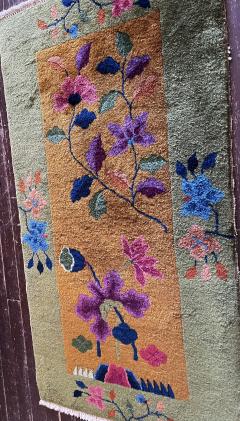 Antique Art Deco Chinese Rug 2 x 4 c 1920 Imperial garden 17605 - 3971354