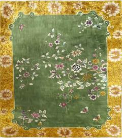 Antique Art Deco Chinese Rug Butterfly Meet finely - 4362219