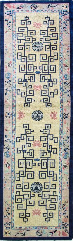 Antique Art Deco Chinese Runner Or Gallery Size Carpet 52 x 1710  - 3978480