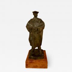 Antique Art Deco Hungarian Bronze Sculpture the Scholar by Laslo Janos Beszedes - 2077790