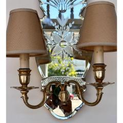 Antique Art Deco Mirrored 2 Light Wall Light Sconce - 3799005