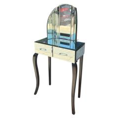 Antique Art Deco Mirrored Tri Fold Vanity - 4317178
