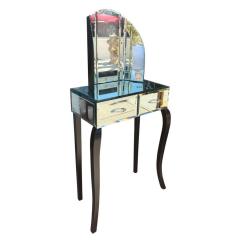 Antique Art Deco Mirrored Tri Fold Vanity - 4317182