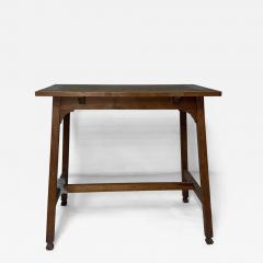 Antique Arts Crafts Oak Table with Pegged Joints - 4230054