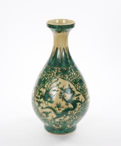 Antique Asian Porcelain Vase Figural Landscape Intricate Foliate Decoration - 4794062