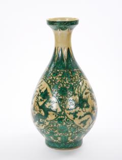 Antique Asian Porcelain Vase Figural Landscape Intricate Foliate Decoration - 4794063