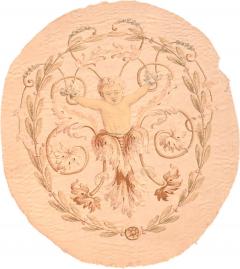 Antique Aubusson Beauvais Tapestry 19 x 20  - 4279325