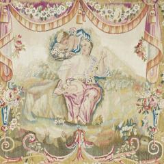 Antique Aubusson Design Tapestry 27 x 29 - 4241102