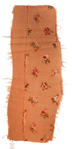 Antique Aubusson French Tapestry Cover Seat 1 of pair 11 x 48 - 4287796