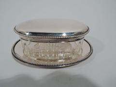 Antique Austrian Classical Silver and Glass Vanity Jar on Stand - 3750052