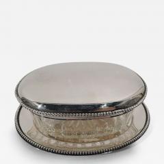 Antique Austrian Classical Silver and Glass Vanity Jar on Stand - 3753339