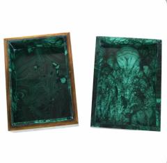 Antique Austrian Malachite Lidded Dresser Box - 3997830