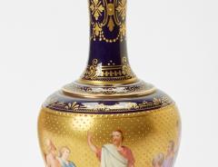 Antique Austrian Porcelain Gilt Cobalt Blue Ground Decorative Vase Circa 1915 - 4707702