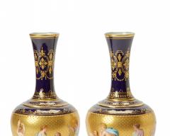 Antique Austrian Porcelain Gilt Cobalt Blue Ground Decorative Vase Circa 1915 - 4707705