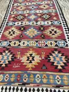 Antique Azerbaijan Kilim rug unusual 20th century - 3971521